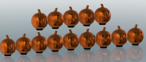 3D Printed Pumpkin Globes