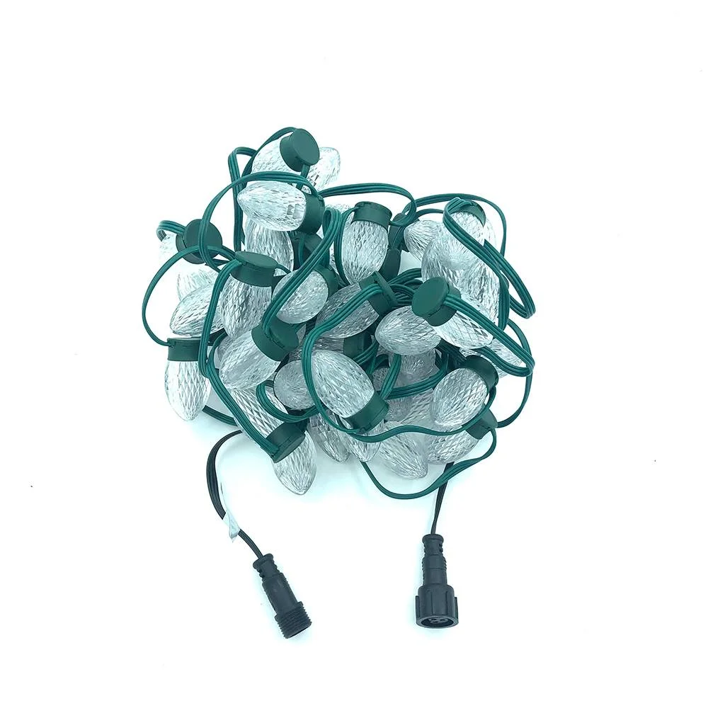 thumbnail image 2 of C9 RGB Pixel Lights – 50 Nodes, Black Wire, Christmas Lights Are Us 2 of 6